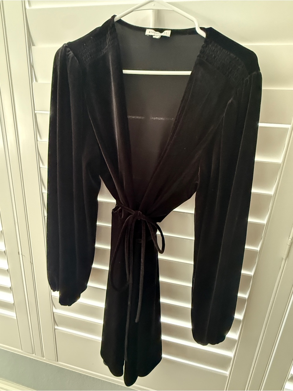 Gianni Bini Black Velvet Wrap Romper